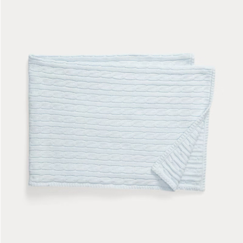 Cable-Knit Cotton Baby Blanket