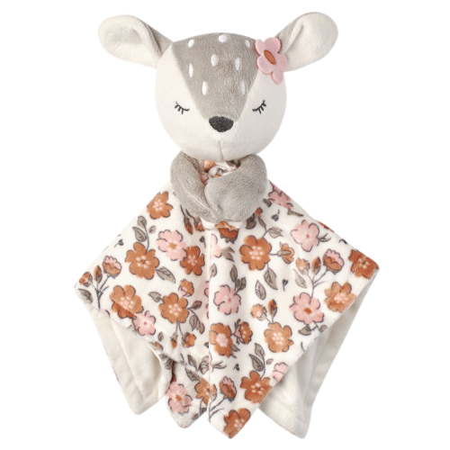 Modern Moments by Gerber Baby & Toddler Girl or Boy Gender Neutral Plush Security Blanket, Ivory Fox