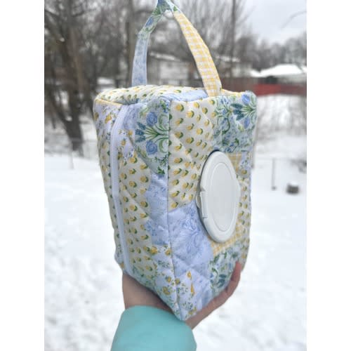 Handmade Quilted Diaper and Wipe Pouch