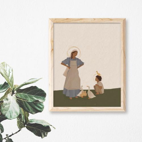Child Jesus and Mother Mary | Religious Artwork