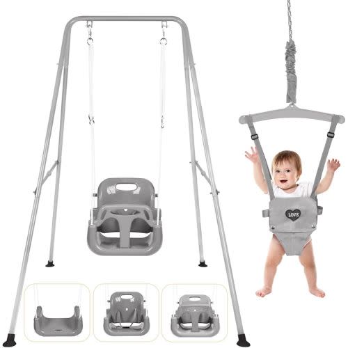 4-in-1 Swing Set & Baby Jumper and Bouncer