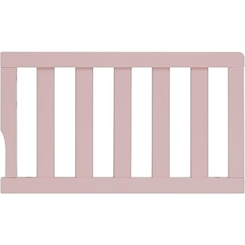 Dream On Me Convertible Crib Toddler Guard Rail In Blush Pink, Converts Cribs To Toddler Beds, Solid Wood Construction