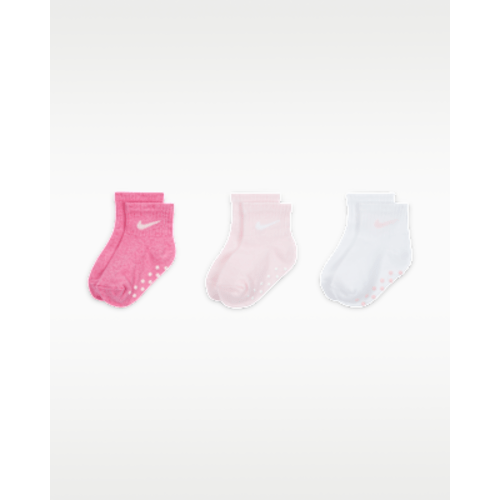 Nike Baby Core Swoosh Gripper Socks (3 Pairs). Nike.com