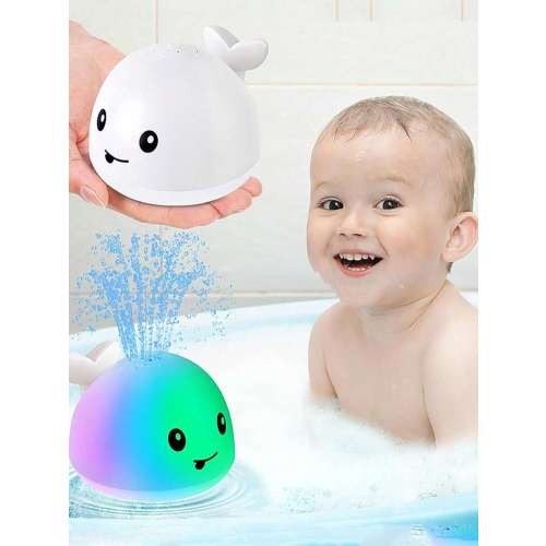 Infant Bath Toys, Suitable For Toddlers, Glowing Whale Spray Water Toys, Baby Swimming Pool Water Table Toys, Suitable For Babies 3 Months And Above, Bathtub Fountain Toys | SHEIN USA