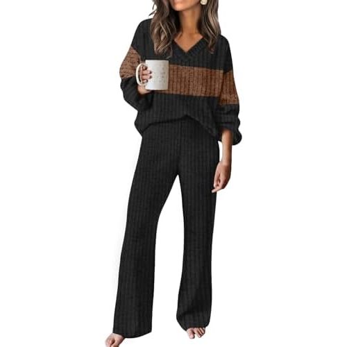 RUMIA Lounge Sets for Women Cozy Travel Matching Sweater Fall Outfits