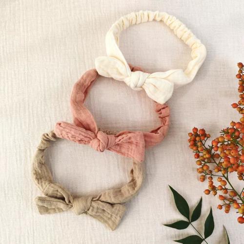 Muslin Baby Headband – Ultimate Comfort & Style Handmade Cotton head bows baby headwear headwraps