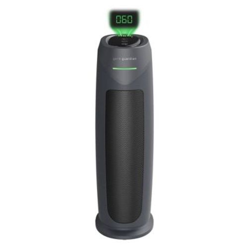 GermGuardian Intelligent 22in Tower Air Purifier HEPA Filter UV-C Intellisense with AQI: UV Light Sanitizer, 500-800 sq. ft. Coverage