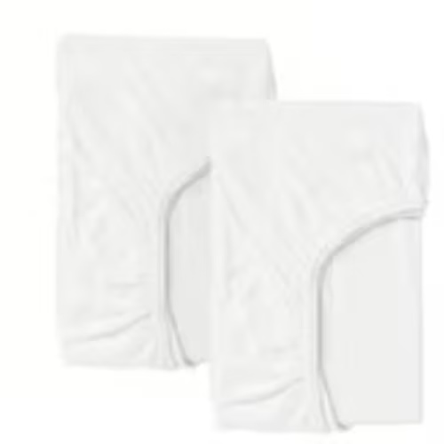 LEN
Crib fitted sheet, white, 70x131 cm (28x52 ")