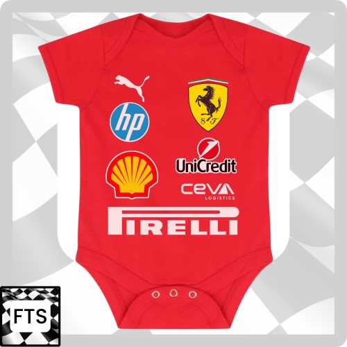 Ferrari F1 Baby Bodysuit: Formula One Cotton Baby Vest (3-6 Months)