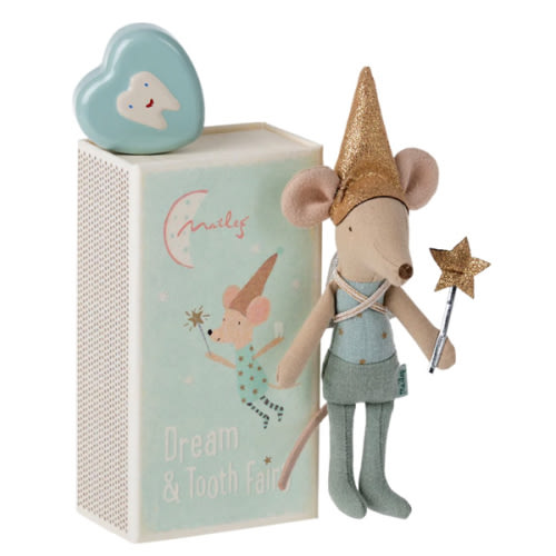 Tooth Fairy Mouse, Blue - Maileg USA