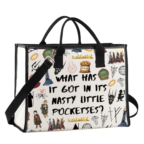 JNIAP Fantasy Movie Makeup Bag Fantasy Movie Gift What Has It Got In Its Nasty Little Pockets Gifts Fantasy Book Cosmetic Bag(WHAT HAS Tote)