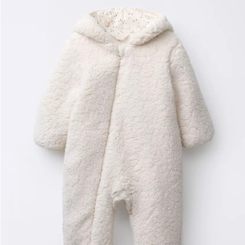FAUX SHEARLING FLEECE ONE-PIECE SUIT