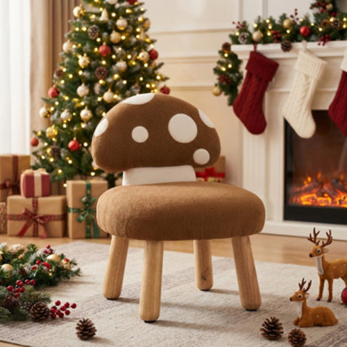 Mushroom Kids Chair With Solid Wood Legs | Wayfair