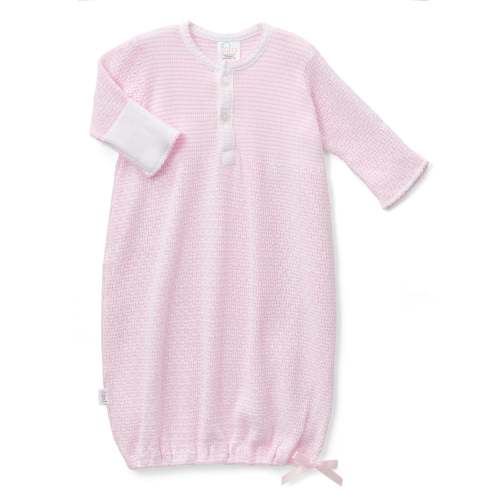 Paty Knit Solid Color Placket Gown