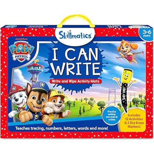 Skillmatics I Can Write PAW Patrol - Reusable Preschool Learning Activities, Educational Toy and Game, Back to School Supplies, Gifts for Students, Kids, Toddlers Ages 3, 4, 5, 6