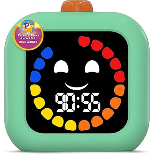 Digital Visual Timer for Kids - Rechargeable, Silent Count Up/Down for Calmer Routines - 99 Min Countdown Kids Timer for Classroom, Home & Therapy - Builds Focus & Independence