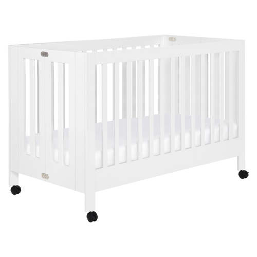 Babyletto Maki Portable Folding Crib + Conversion Kit in Light Sage