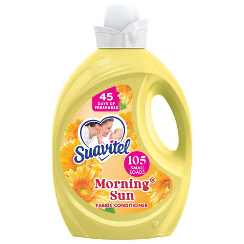 Suavitel Liquid Fabric Softener Morning Sun 105 oz for 105 Loads, Fresh Fragrance