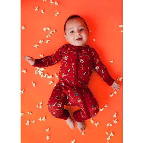 Movie Night Bamboo Zippered Sleeper – Little Crowns & Capes