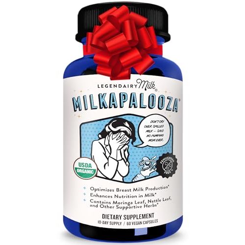Legendairy Milk Milkapalooza Lactation Supplement for Breastfeeding Moms, Increase Breast Milk Supply with Organic Moringa, Fennel, Nettle, & Shatavari, Vegan Postpartum Essentials Fenugreek-Free 60ct