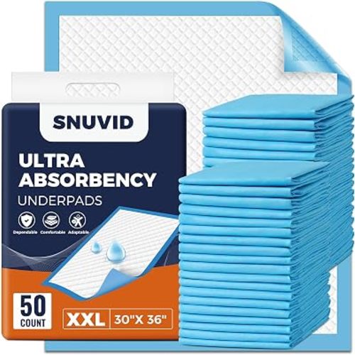 50 Pack Super Absorbent Disposable Bed Pads for Adult (30" x 36") - Ultra Thick Leakproof Chucks Underpads for Incontinence Adults, Seniors & Pets