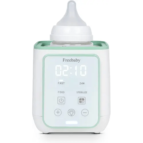 Freebaby Bottle Warmer, 10-in-1 Fast Baby Bottle Warmer for Breast Milk & Formula,Milk Warmer with Multi-Temperature Setting,Auto Shut-Off,Defrost & Food Heating,Fit for All Bottles(Green)
