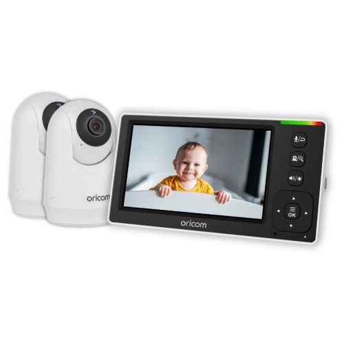 Oricom SC430 4.3" Video Baby Monitor With Motorised Pan-Tilt Twin Camera Pack (SC430-2)