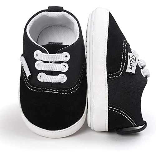Clowora Unsex Baby Boys Girls Canvas First Walkers Shoes,Infant Non Slip Soft Sole Toddler Flat Lazy Loafers Sneaker