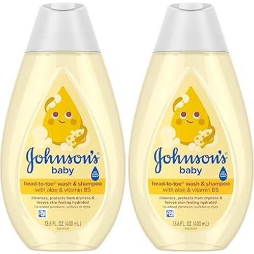 Johnson's Baby 13.6 fl. oz Head-to-Toe Baby Body Wash and Shampoo (Pack of 2)