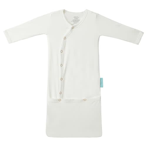 PurComfy Supersoft Baby Sleeper Gowns, Premium Bamboo Viscose Infant Nightgown Sleepers Preemie Newborn Snap Bundler