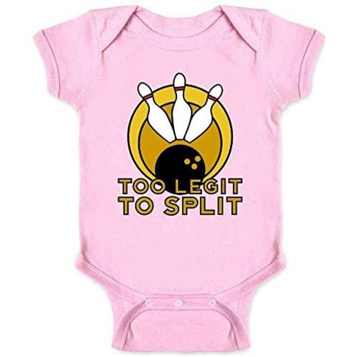 Pop Threads Too Legit To Split Bowling Team Funny Infant Baby Boy Girl Bodysuit