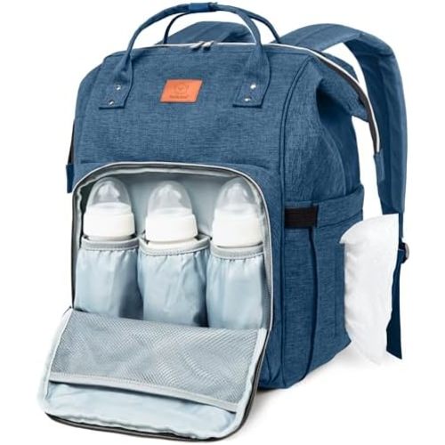 KeaBabies Baby Diaper Bag Backpack, Baby Bag for Boys, Girls (Navy Blue)