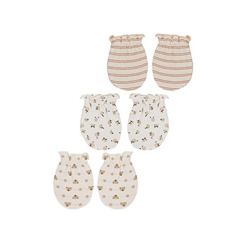 SIIS Baby Organic Cotton Scratch Mittens 3 Pack