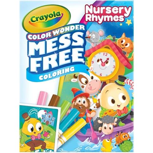 Crayola Color Wonder Nursery Rhymes, Mess Free Coloring Pages & Markers, Gift for Kids, Age 3, 4, 5, 6