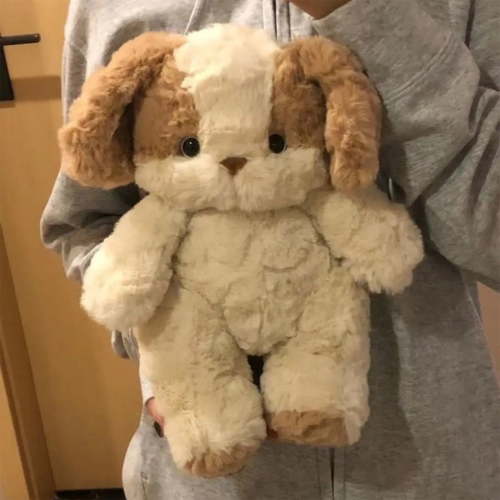 Stuffed Dog Puppy Plush Toy, Huggable Stuffed Animal Dogs for Kids Girls Boys Baby Birthday Christmas Gift, Cute Plush Stuffed Animal, Ideal Plushies Gifts for Girlfriend Women, 11 inch, White