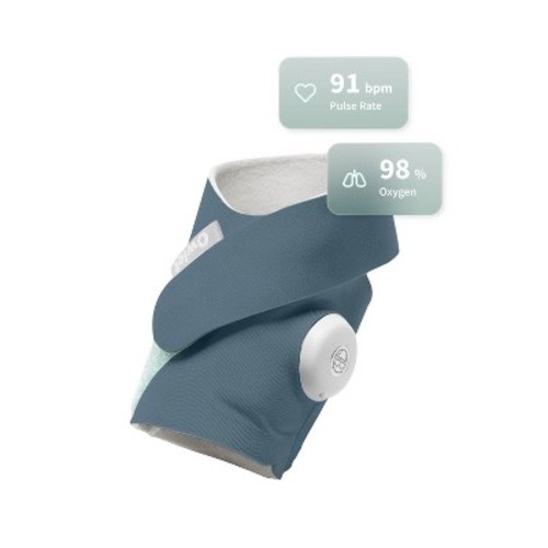 Owlet Dream Sock - FDA-Cleared Smart Baby Monitor with Live Health Readings and Notifications - Bedtime Blue