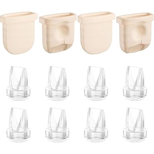 12PCS Duckbill Valves Silicone Diaphragms Compatible with eufy E10/E20/S1/S1 Pro Replacement Parts, Wearable Breast Pump Accessories