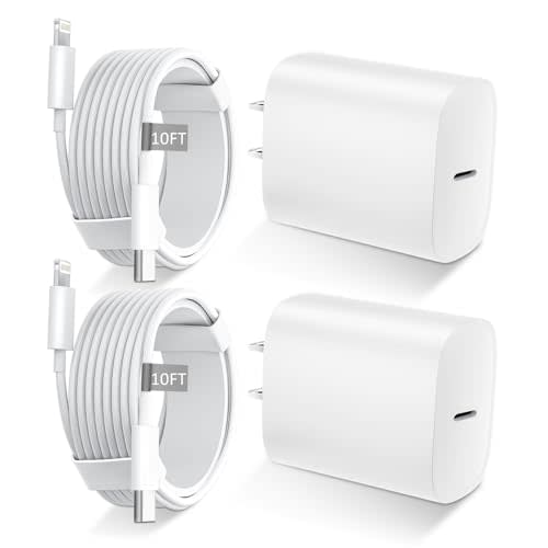 Phone 14 13 12 11 Fast Charger,10FT Long Fast Charging Lightning Cable with 20W USB C iPhone Charger Type C Charger Block for iPhone 14/14 Pro Max/13/13 Pro Max/12/12 Pro Max/11/11Pro/XS/Max/XR/X,iPad