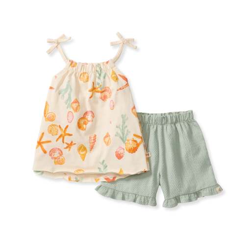 Starfish & Shells Girl Tank & Shorts Set – Burt's Bees Baby