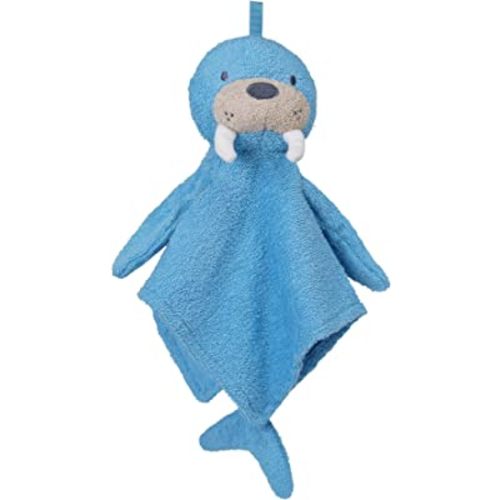 Manhattan Toy Walter Walrus Scrub-a-Dubbie Bathtime Puppet Washcloth for Infants, Toddlers and Kids