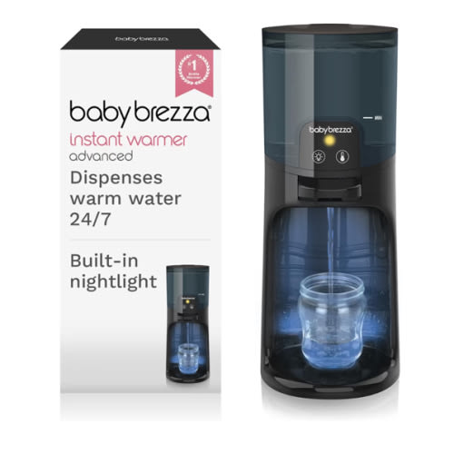 Baby Brezza Instant Baby Bottle Warmer Advanced - Fast Water Warmer Instantly Dispenses 24/7 in 3 Temperatures with Nightlight
