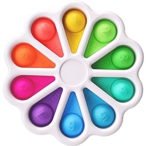 Pop Fidget Sensory Toys for Toddlers 1-3, Montessori Toys for 1 2 3 Year Old, Toddlers Push and Popping Bubbles Digits Number Learning Sensory Preschool Toy