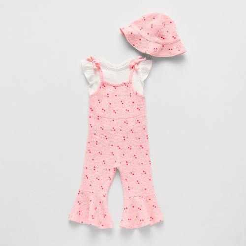 Btween Baby Girls 3-pc. Jumpsuit Set, Color: Pink - JCPenney