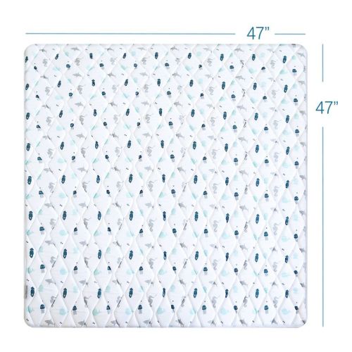 Biloban Baby Playmat, Baby Foam Playmat, Large Playmat Pad for Playpen, Mat for Playpen, 47"x47"
