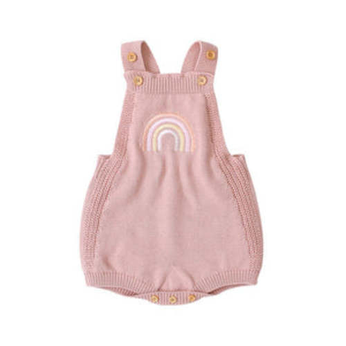 Rainbow Crisscross Knitted Romper – Teeny Mini Me
