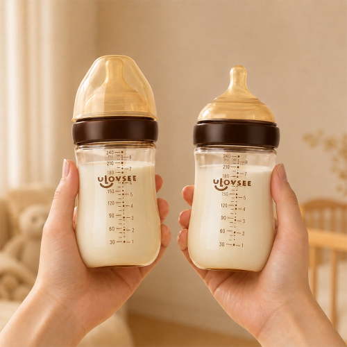 PPSU Baby Bottles, 2 Pack, 5.4 oz and 8.1 oz Infant Feeding Bottles with Breast-Like Silicone Nipples and Air Vents