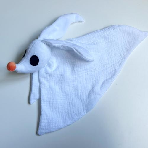 Zero ghost baby lovey blanket: nightmare before Christmas, Halloween baby shower gift