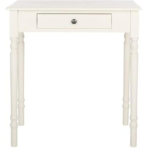 SAFAVIEH Home Collection Arina Distressed White 1-Drawer Computer Table Office Desk