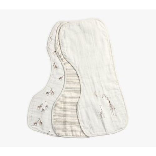 Organic Goldie Giraffe Muslin Burpcloth Set of 3 , Multi