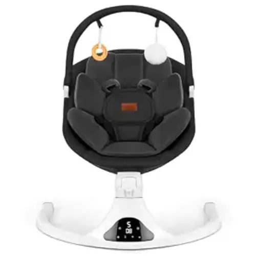 Electric Baby Swing Remote Control Bluetooth Music 5-Speed Black